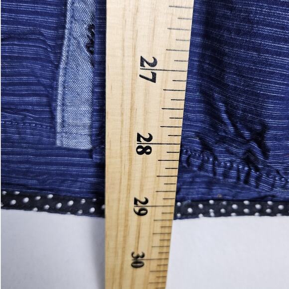 Robert Graham Men Flip Cuff Button-Up Shirt Stripe Flecked Cotton Paisley Blue M - Picture 13 of 16